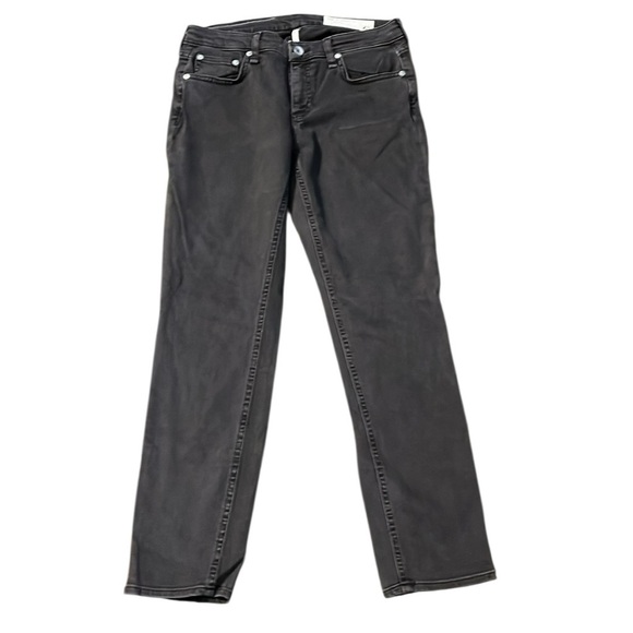 Rag & Bone Faded Black Low Rise Slim Boyfriend Jeans Size 25 - Picture 1 of 5
